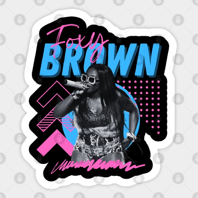 foxy brown***original retro Sticker by OtakOtak